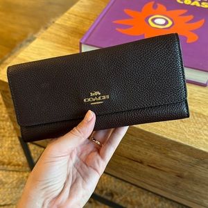 Coach Tri-Fold Leather Wallet